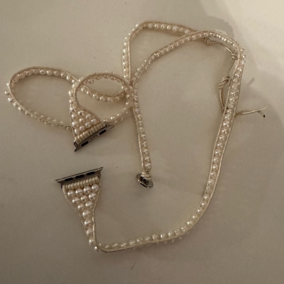 Victoria Emerson Jewelry - Victoria Emerson Wrap Around Apple Watch Band Pearl Beaded